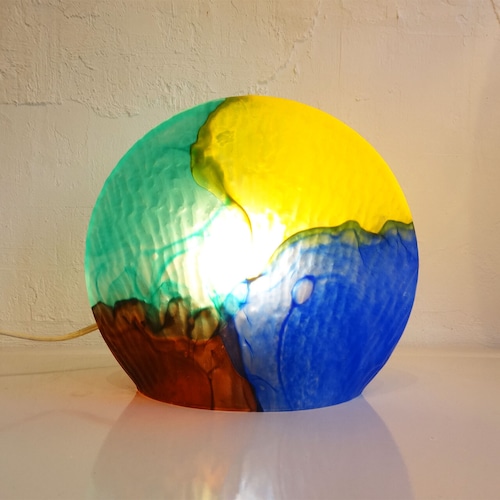 90s Colorful glass design table lamp