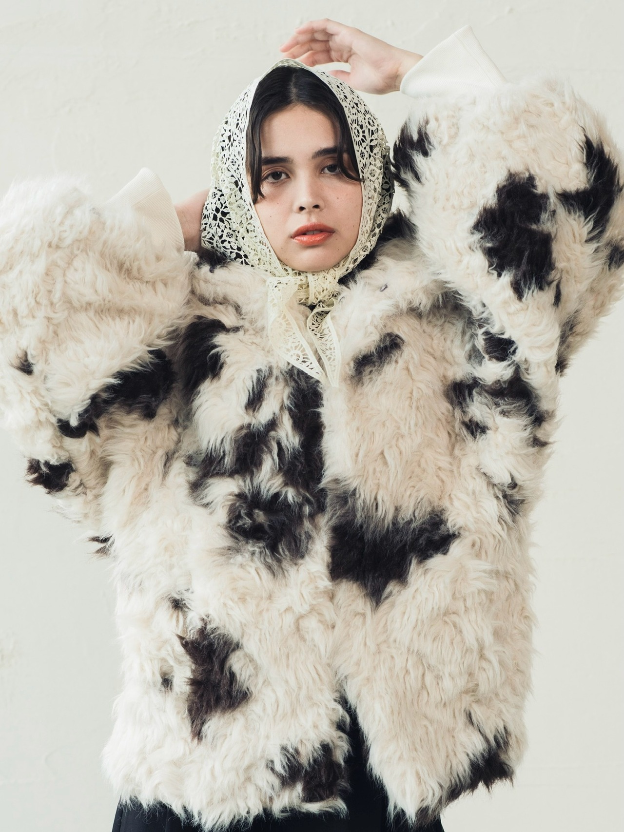 orientkyoto VINTAGE LIKE COW FUR BLOUSON