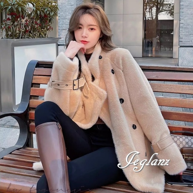 ファーコート エコファー ベルト スリーブストラップ エレガント（M8199）φ