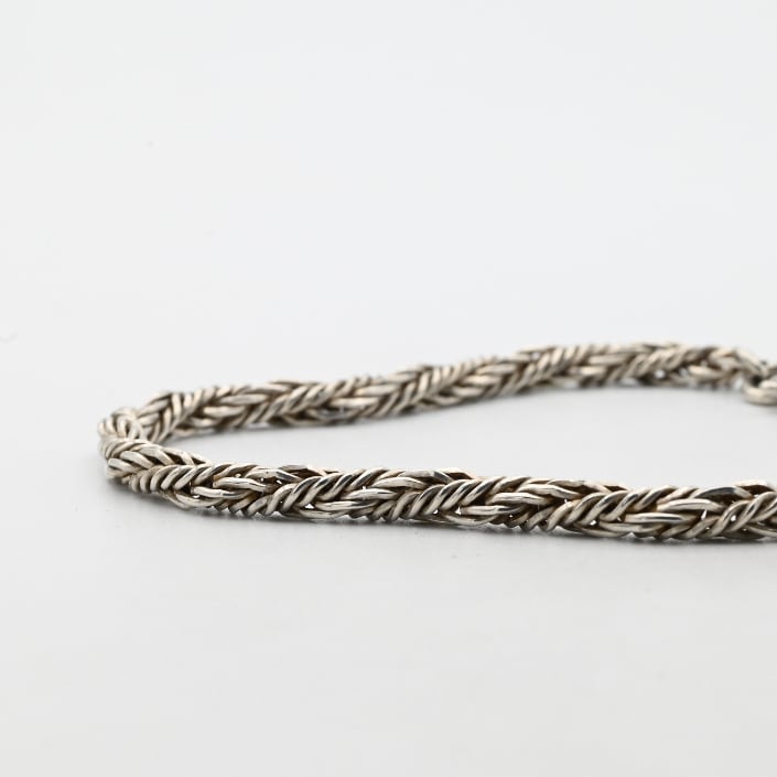 Byzantine Pattern Twisted Rope Design Link Bracelet / Denmark