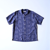 OLD JOE / ORIGINAL PRINTED OPEN COLLAR SHIRTS (Square Dot) Short-sleeve