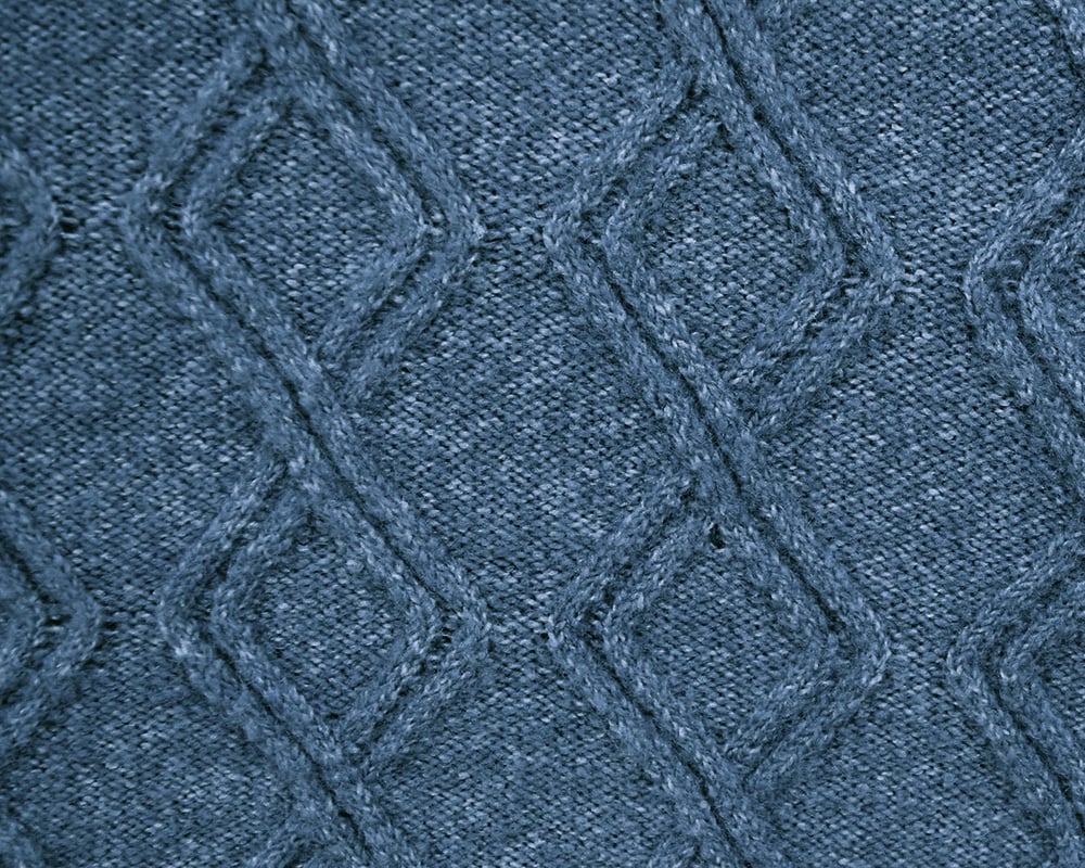 編地切り替えブランケットステッチ入りニットプルオーバー 【KJSX5718