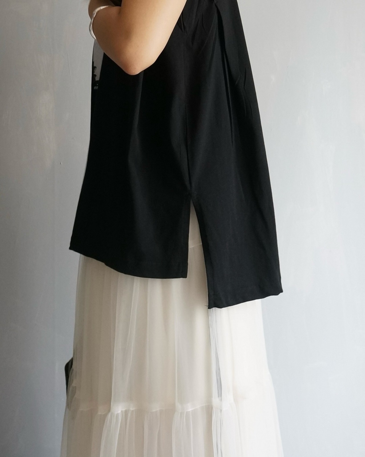 タックスリーブモードTee／Black