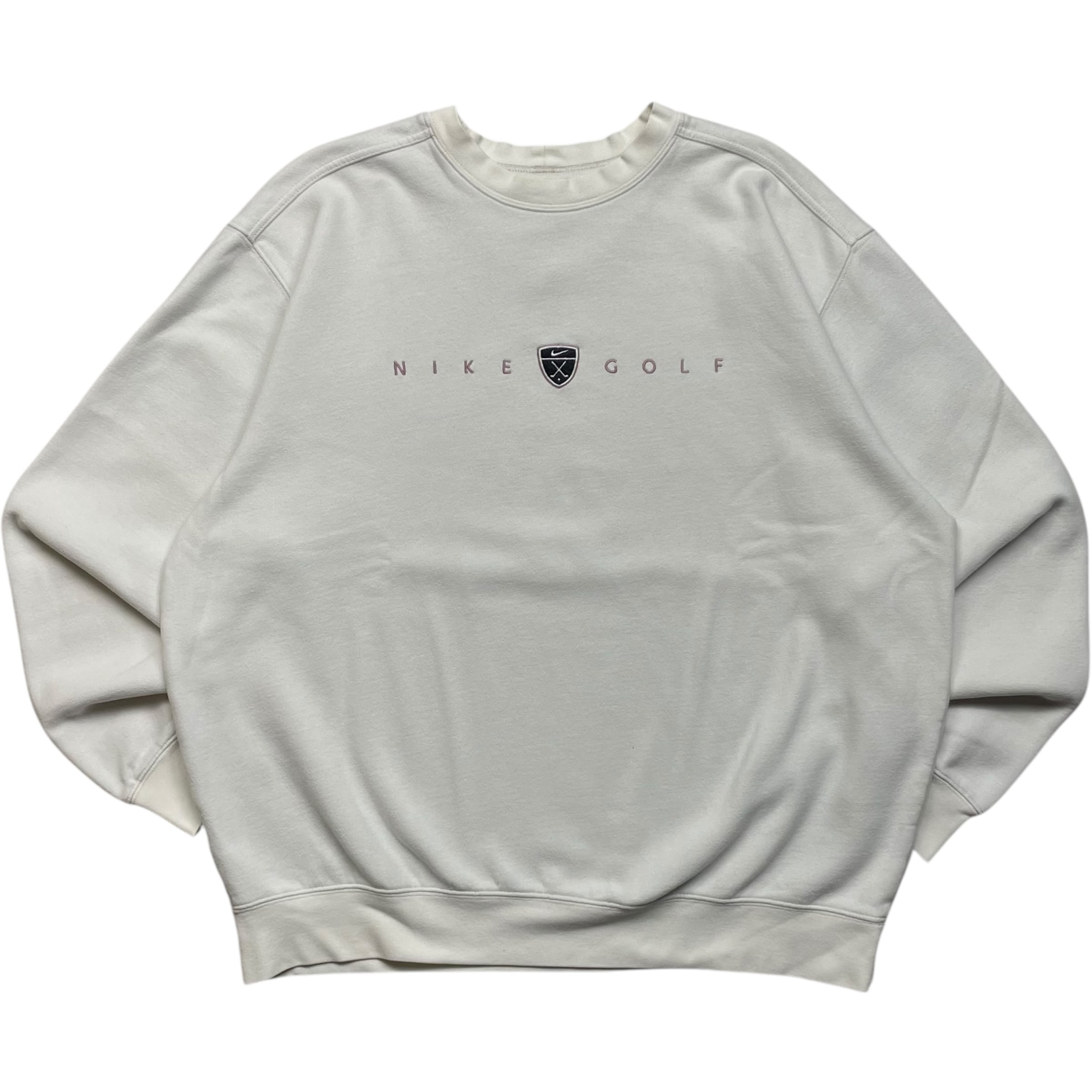 《L》NIKE GOLF ナイキゴルフ スウェット 刺繍デザイン ホワイト no.9335