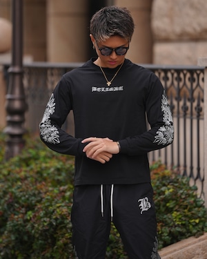 RHINE STONE SHIRTS BLACK【BB25034】