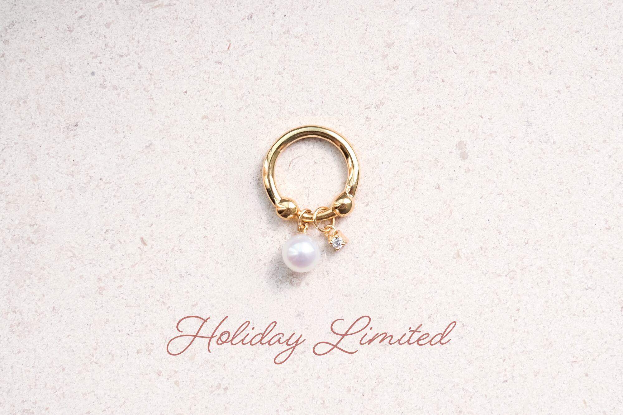 baby ring - suzu pearl  (K18 gold,Platinum)