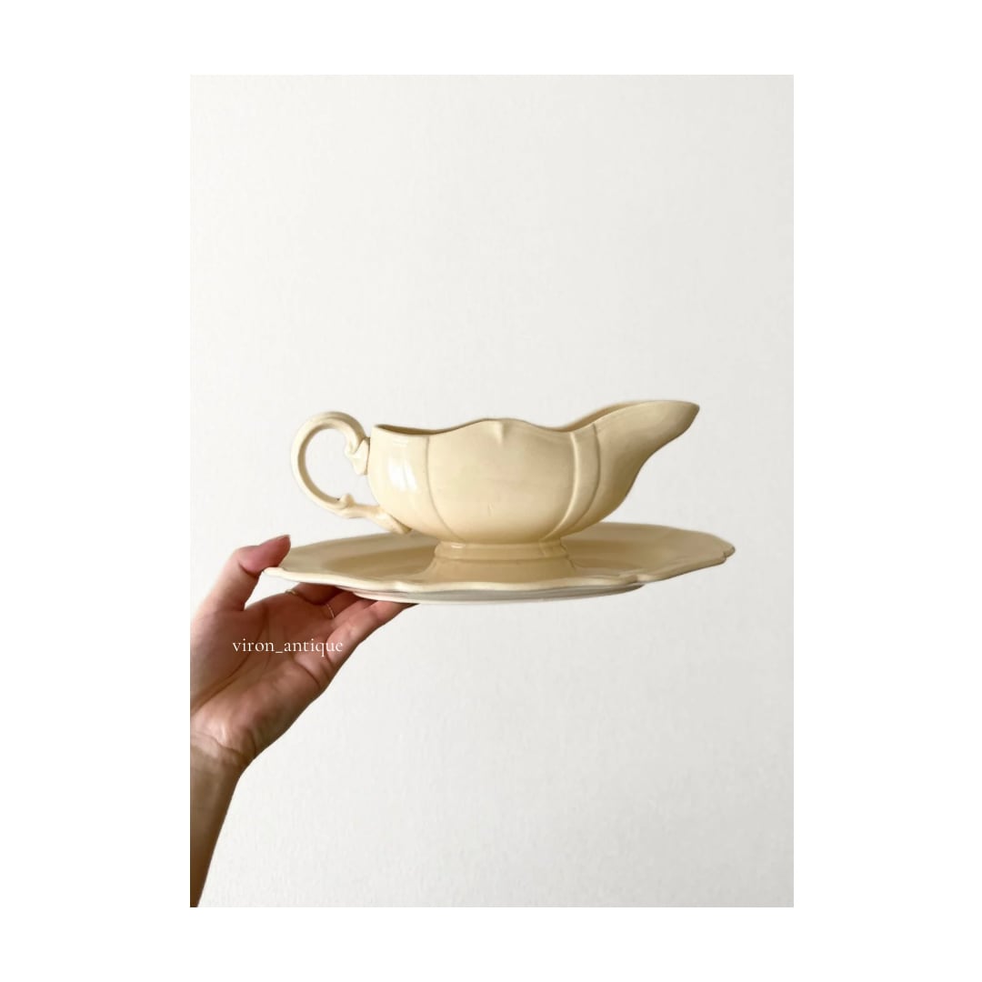 超美品サルグミンヌ 花リム ソーシエール フランスアンティーク 皿