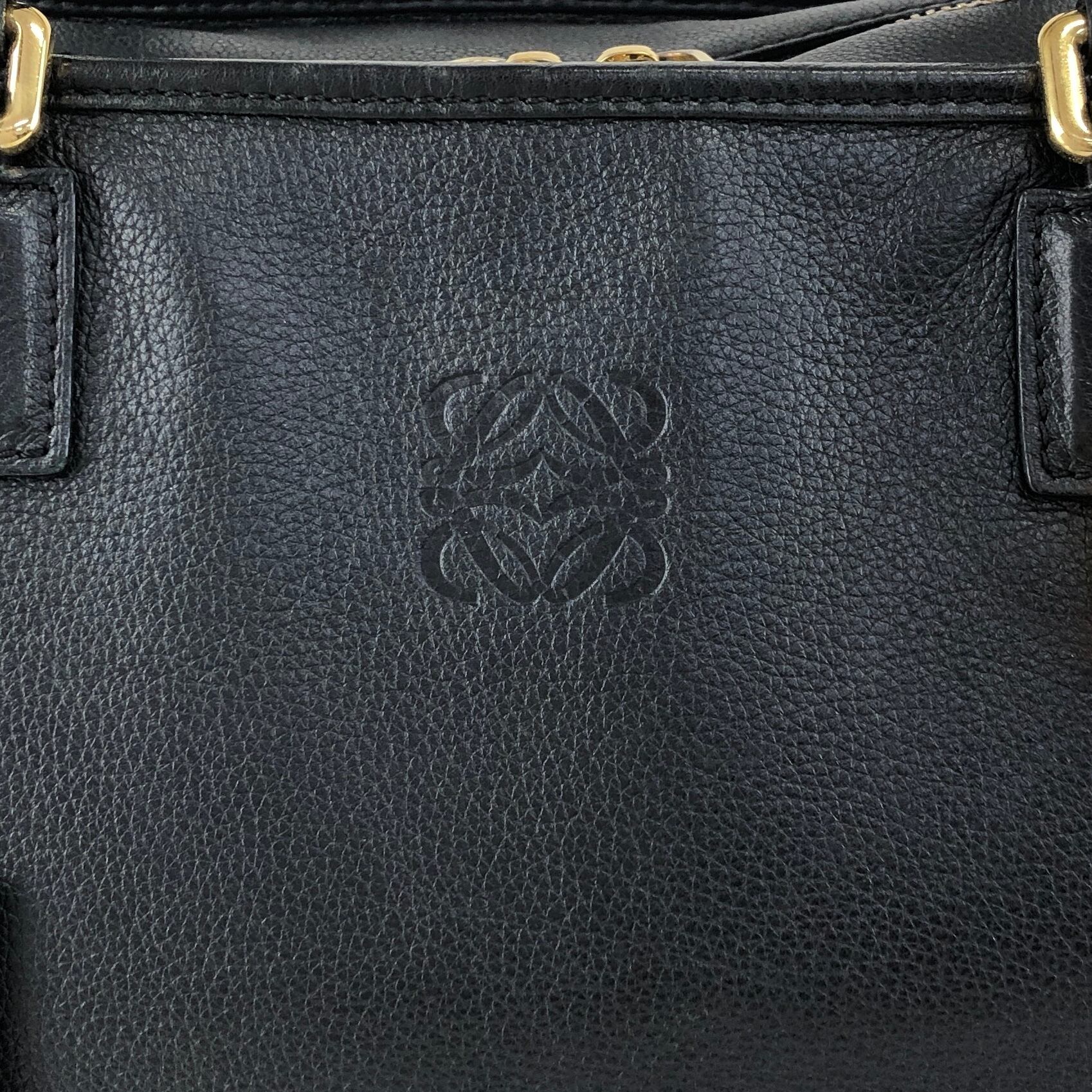 LOEWE ロエベ ハンドバッグ ブラック アナグラム レザー アマソナ ミニ