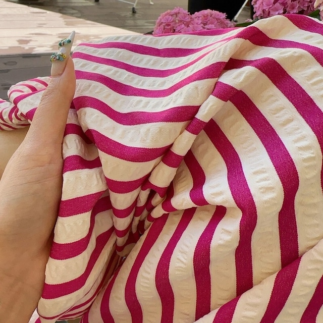 red striped wide-leg pants 10945