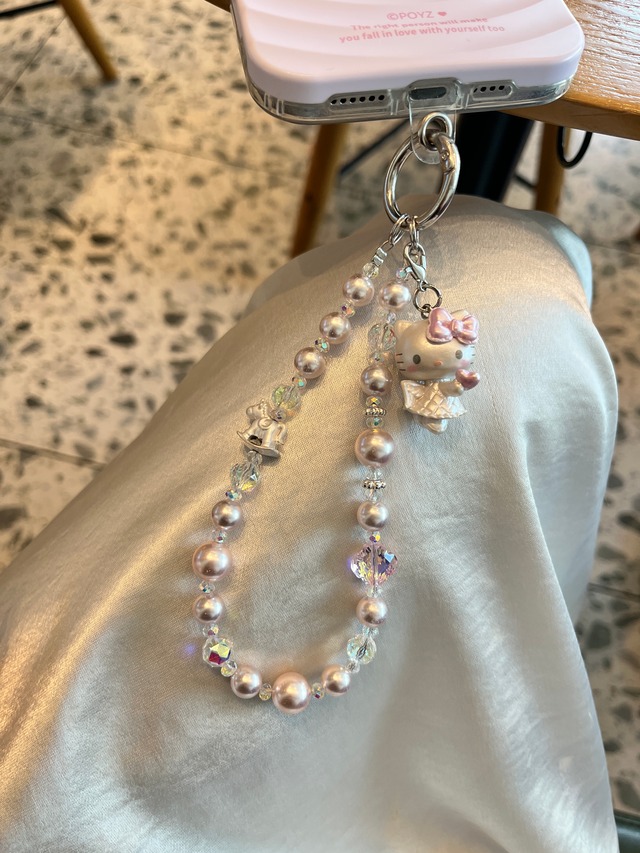 オリジナル手作りビーズストラップ PK5