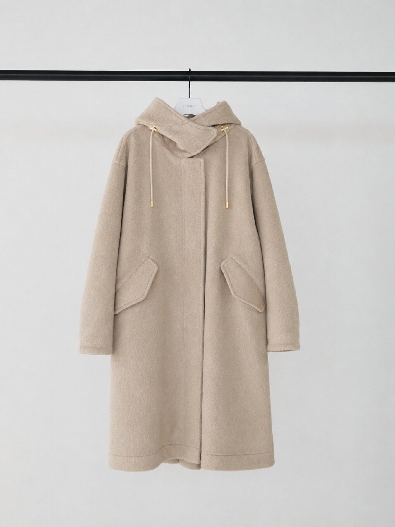 【10/上旬〜10/中旬入荷次第お届けのご予約】CHIGNON/シニヨン シャギーフーデッドコート 7265-337MK F