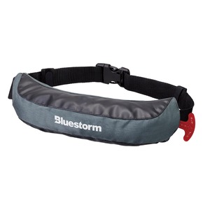 【新着特価】ブルーストーム(Bluestorm) モーゲットウエスト BSJ-9320RSII BLUESTORM LOGO GRAY 型式承認 首掛 ウエスト ライフジャケット 救命胴衣 自動膨脹 コンパクト