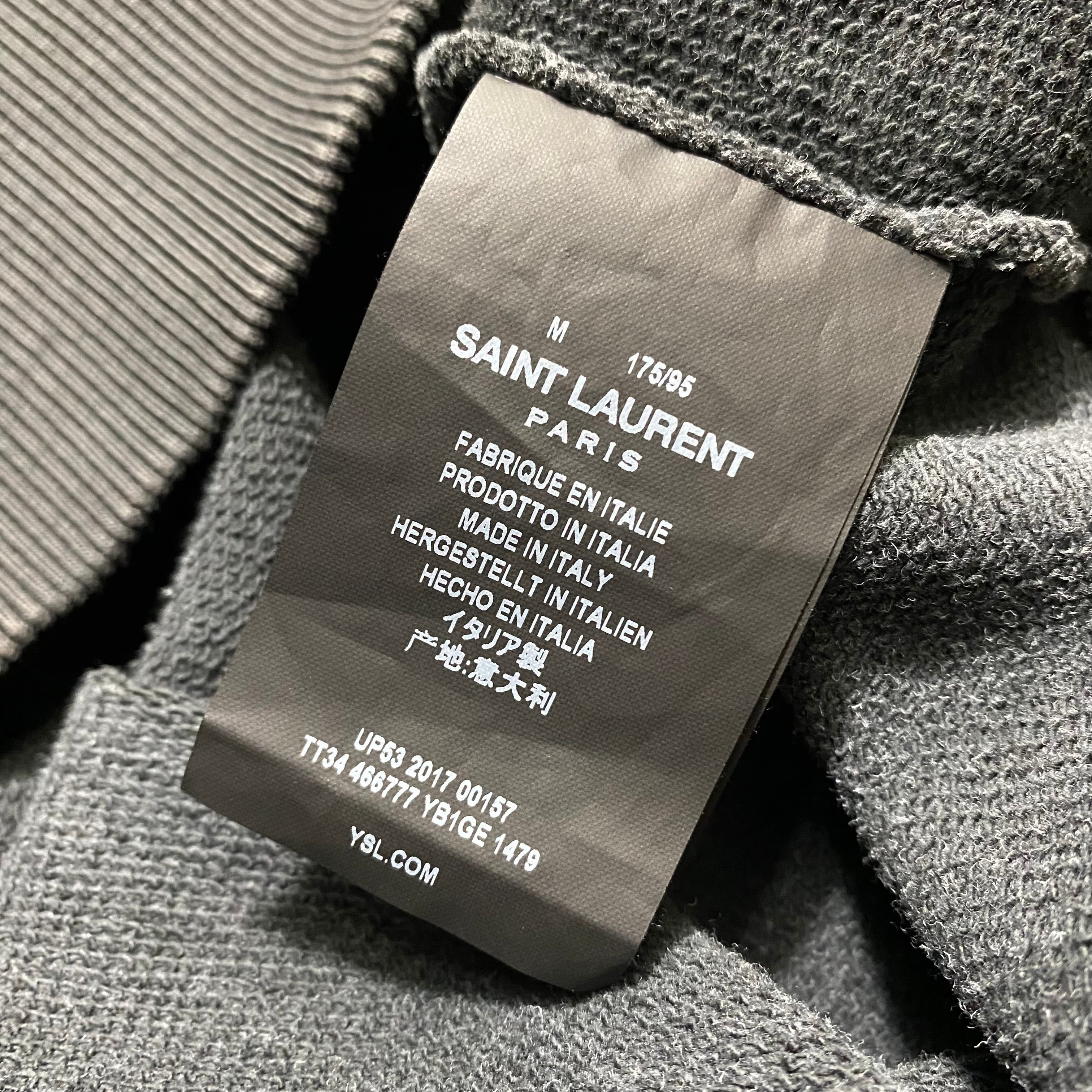 2017AW SAINT LAURENT PARIS sweat parka “love me forever or never 