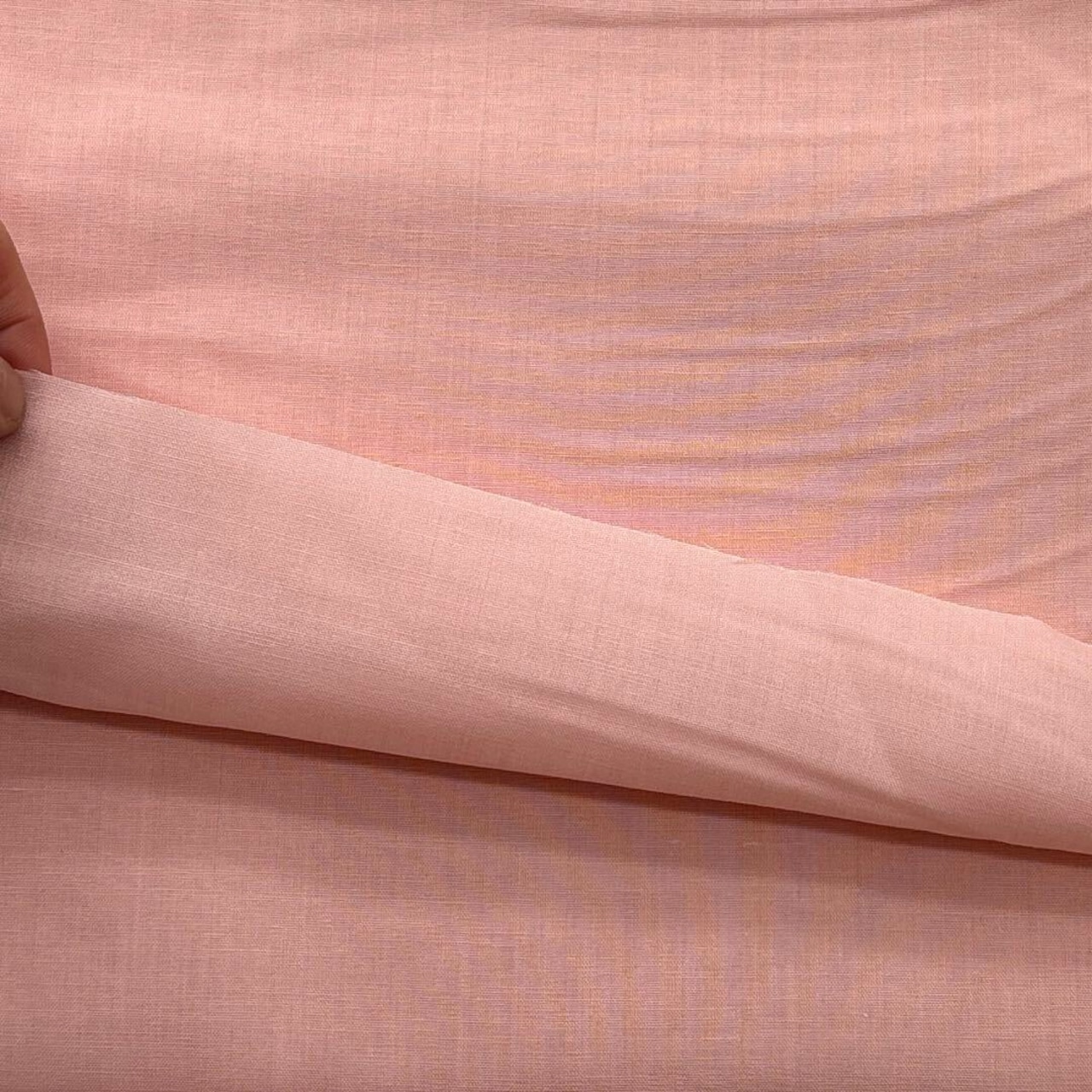 NY060◆2m◆M◆綿ポリエステル混シャーティング生地◆ピンク