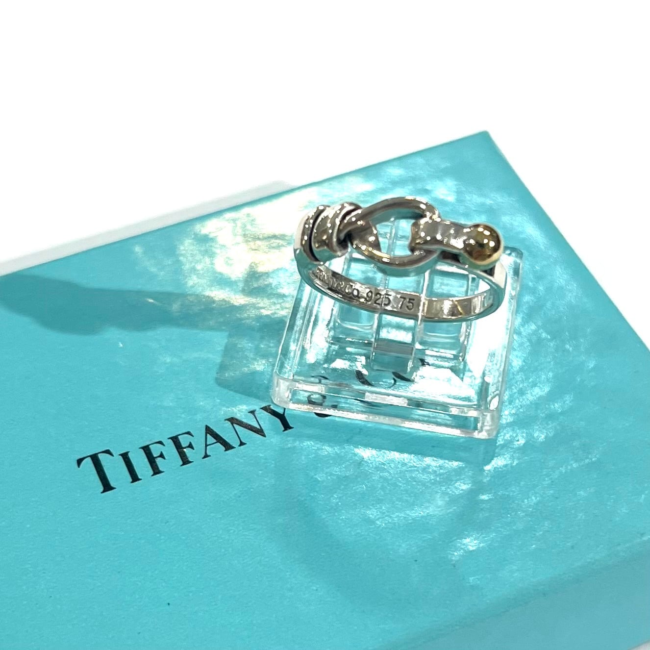 TIFFANY&CO】【12号】2511 ティファニー結ツイストフック18kリング
