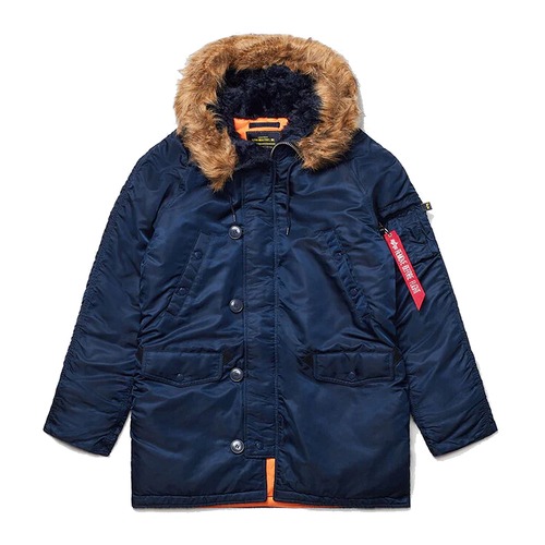 アルファインダストリーズ N-3B フライトジャケット ミリタリージャケット 12049121 ALPHA INDUSTRIES N-3B SLIM FIT GEN I PARKA RP.BLUE [並行輸入]