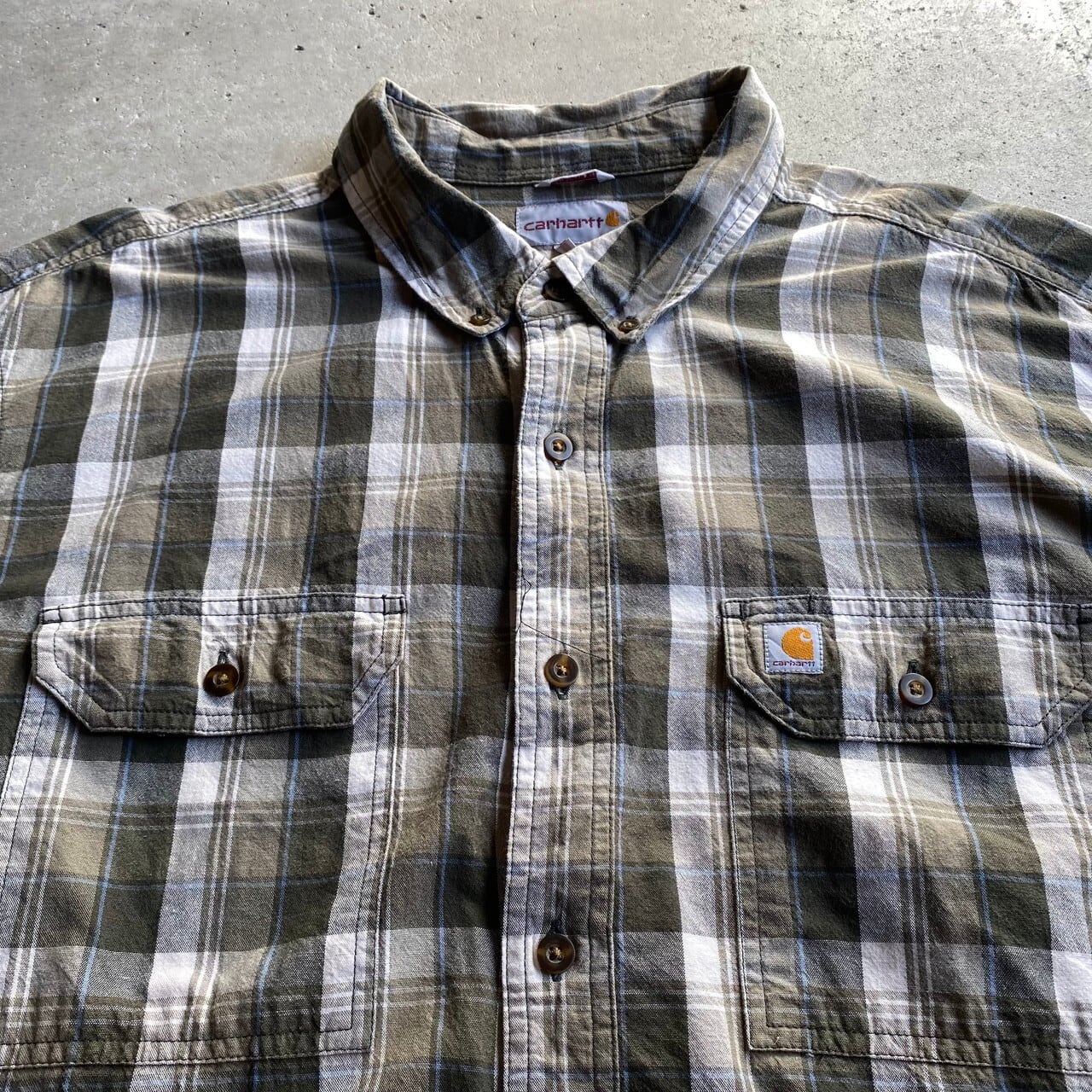 ビッグサイズ Carhartt カーハート ワンポイントロゴ 長袖 チェック柄