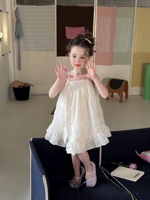 [aiai] Cream Shirred Volume Dress / [아이아이] 크림셔링볼륨원피스