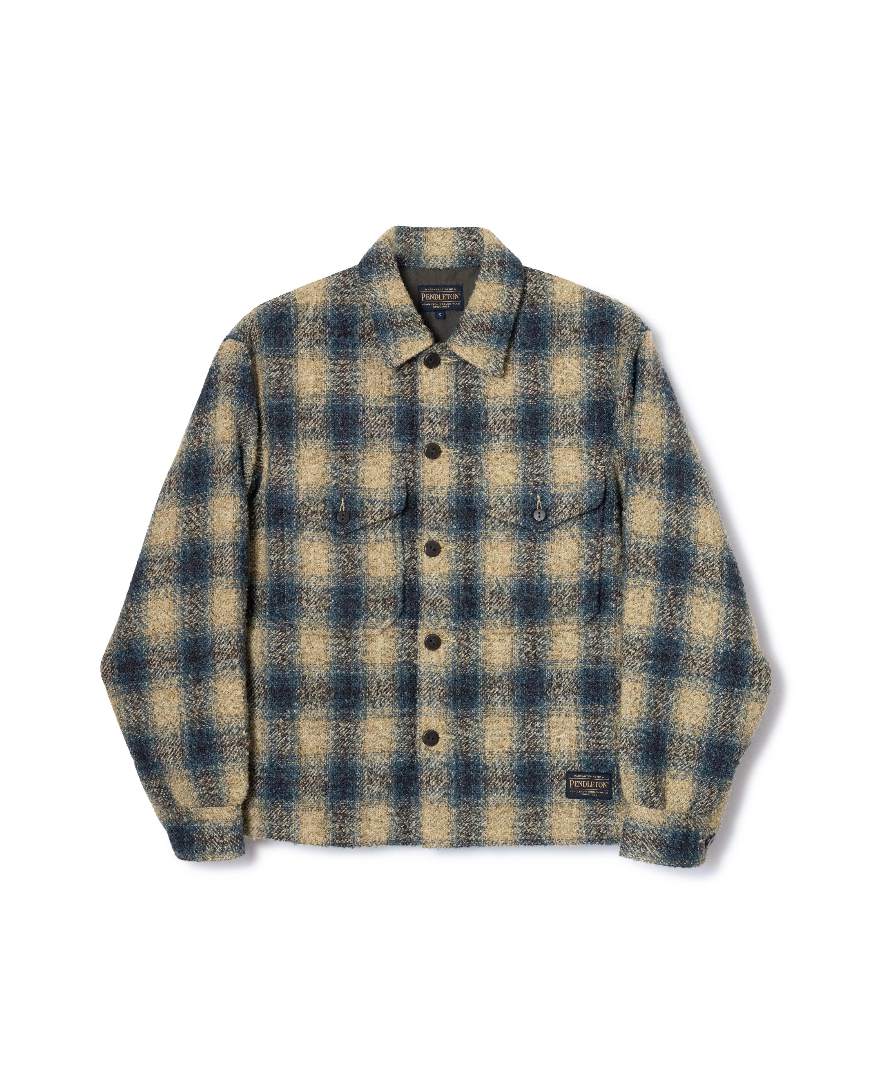 PENDLETON (ﾍﾟﾝﾄﾞﾙﾄﾝ) - CPO JACKET (CPOｼﾞｬｹｯﾄ) 60TEAL/BLACK | thecompus