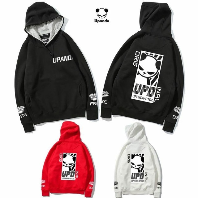 ユニセックス メンズ/レディース パンダプリント プルオーバーパーカー UPANDA ストリート / Hooded panda printed cotton loose trendy (DCT-575919812618_a)