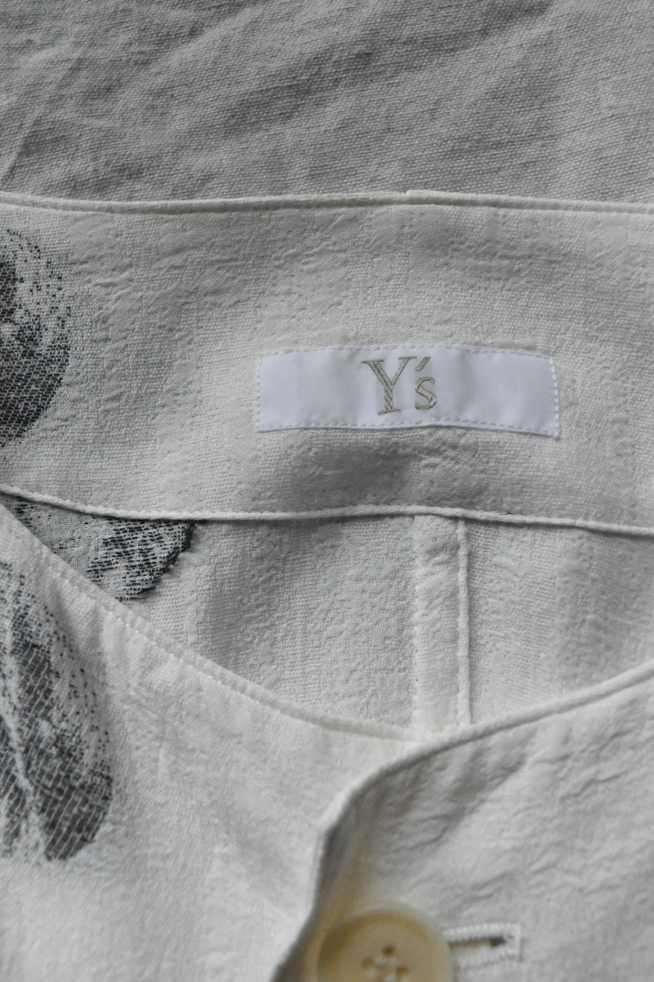 "Y's" White base black dot one-piece