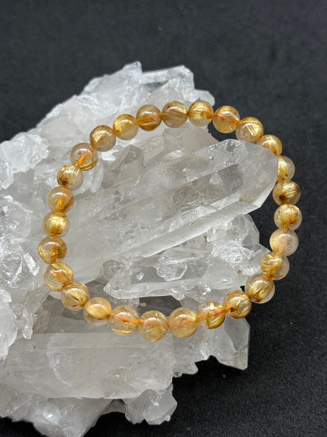 タイチンルチルクォーツ　ブレスレット 期間限定！お買い得商品】高品質タイチンルチルクォーツ・ブレスレット