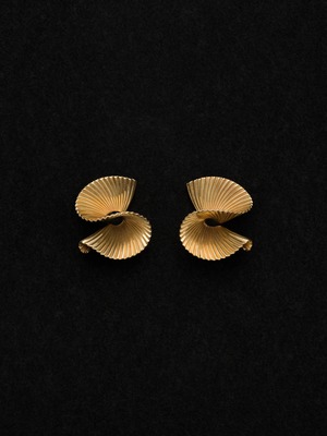 Pleat Pierced Earrings