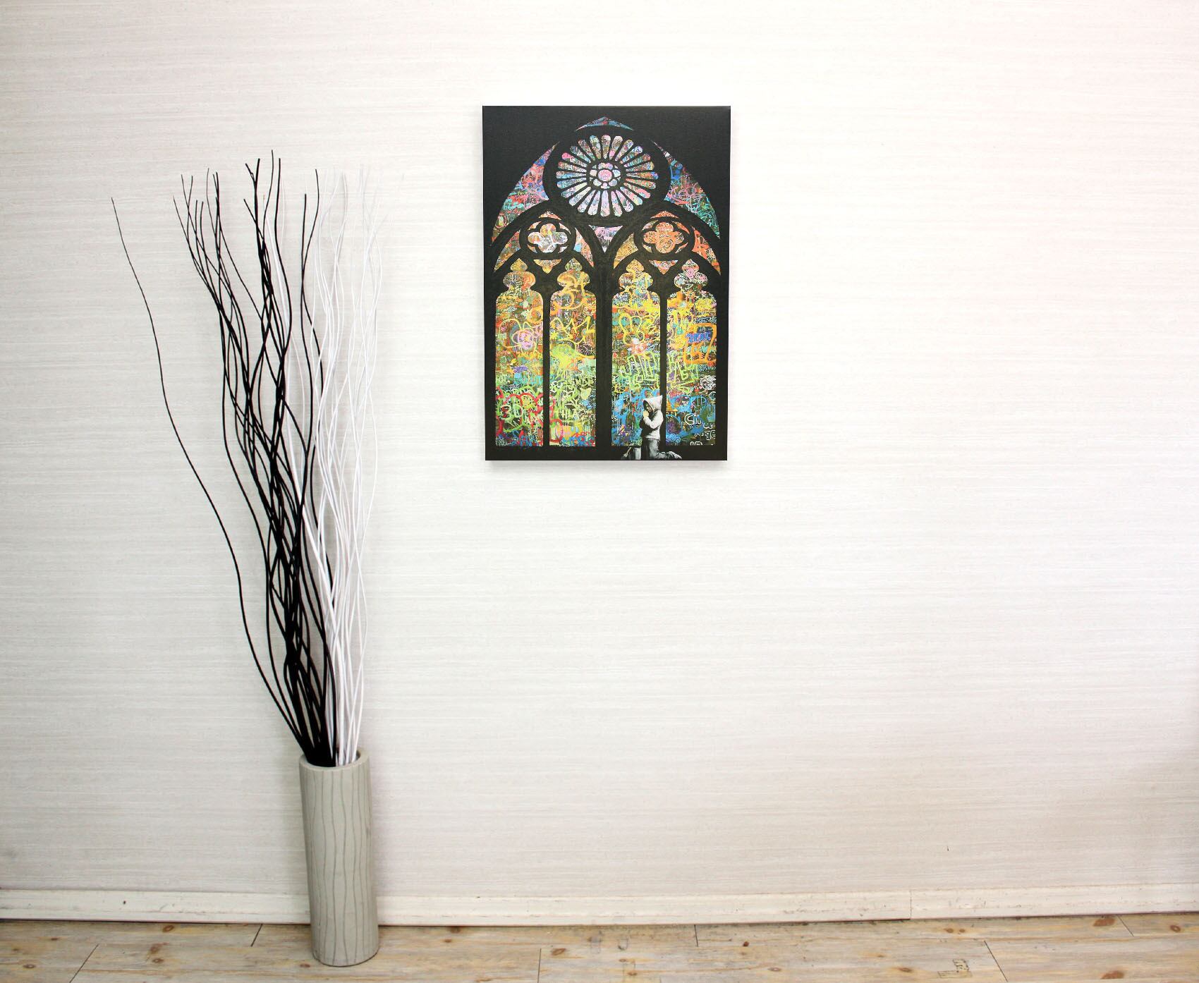 バンクシー「ステンドグラス大聖堂/Stained Glass Cathedral」展示用