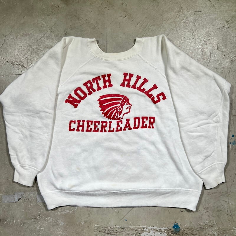 60's Unknown ラグランスウェット NORTH HILLS CHEERLEADER