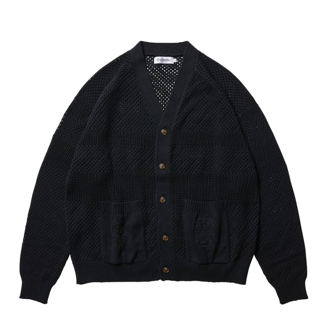 【EVISEN】CROCHET CARDIGAN - BLACK