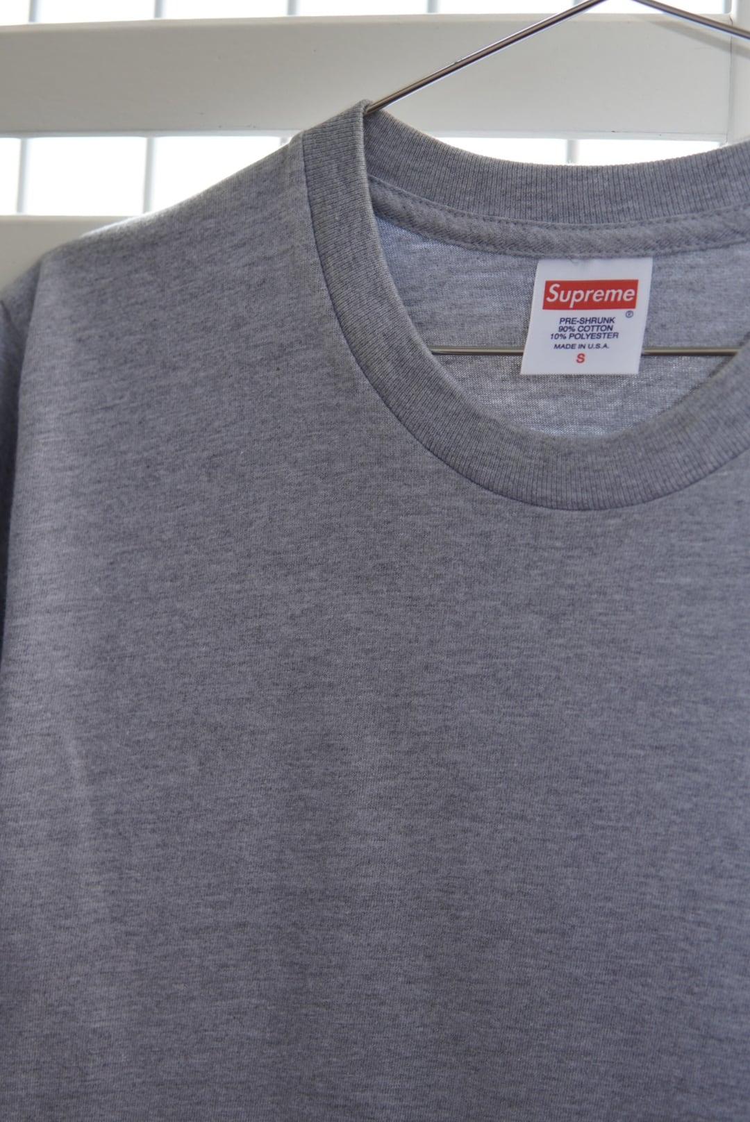 S】00's Dead stock“supreme” Blank T-shirt made in U.S.A | blues