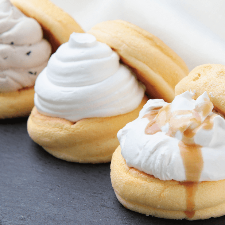 ふわふわパンケーキ♡白くま&ひよこ ふわふわパンケーキ白くま