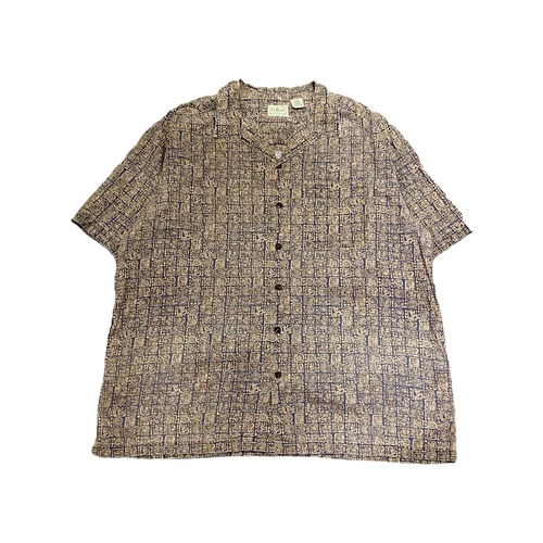 L.L.Bean used pattern s/s shirt SIZE:L AE