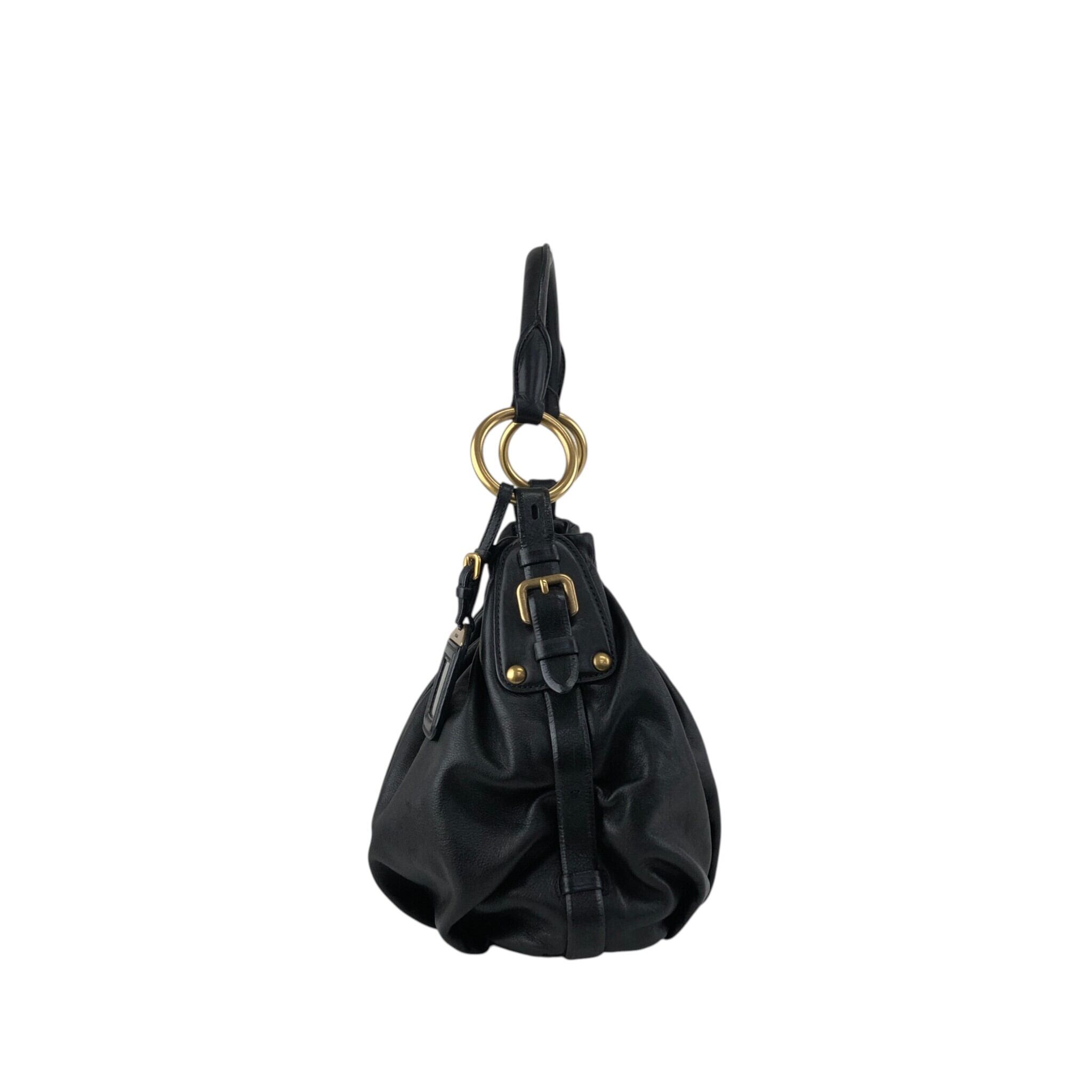 PRADA(プラダ) PRADA レザー ワンショルダーバッグ ブラック 90\u0027s 