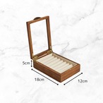 木製 ジュエリーボックス リングケース 指輪 ピアス イヤリング 収納 アクセサリーケース 小物収納