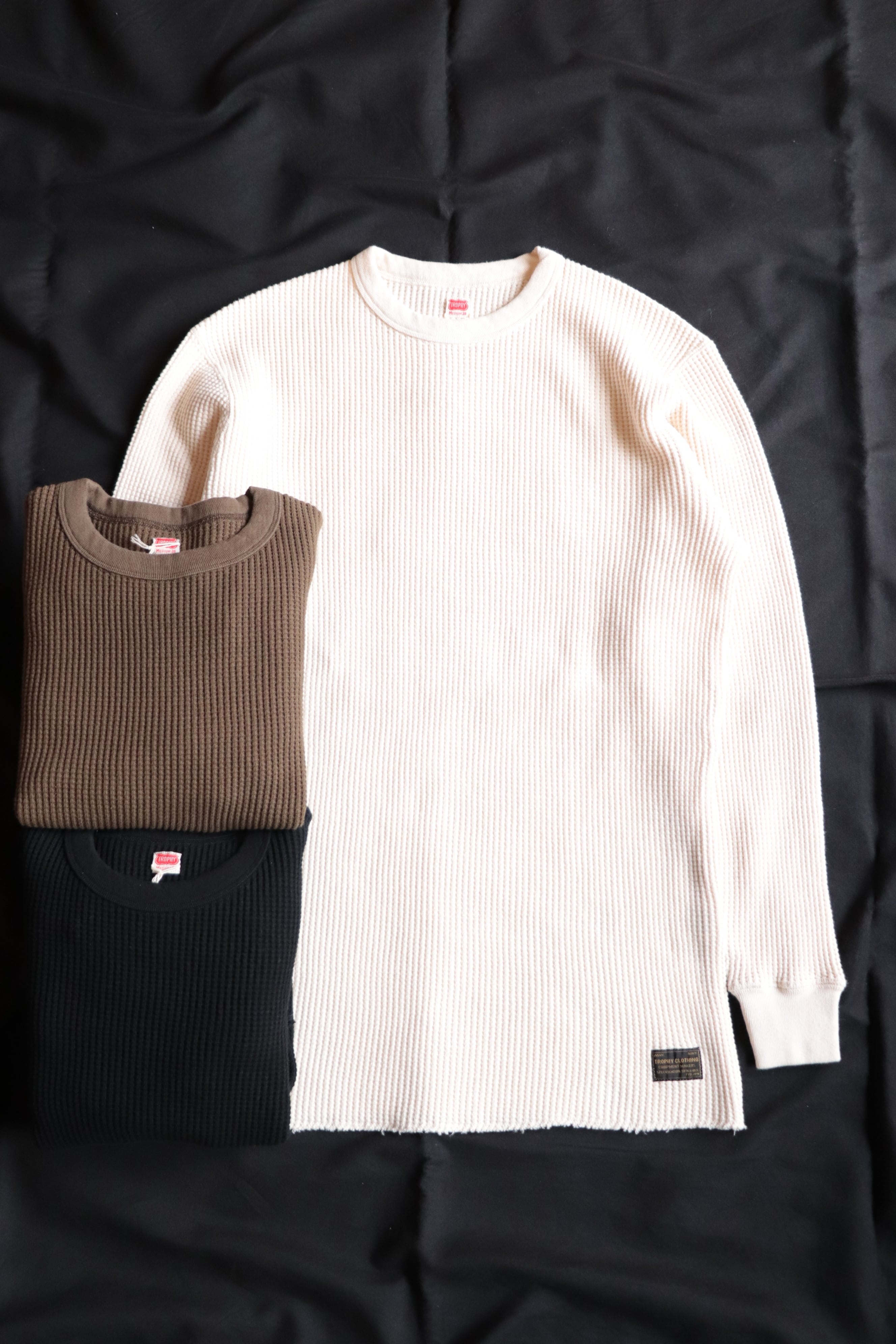 TROPHY CLOTHING/トロフィークロージング Heavy Waffle Mil L/S Tee TE-21