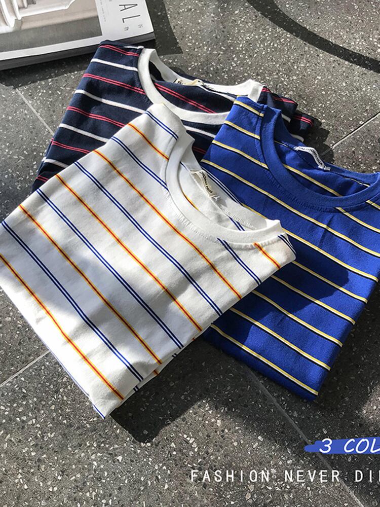 全3色 Tシャツ カットソー ボーダー カジュアル シンプル