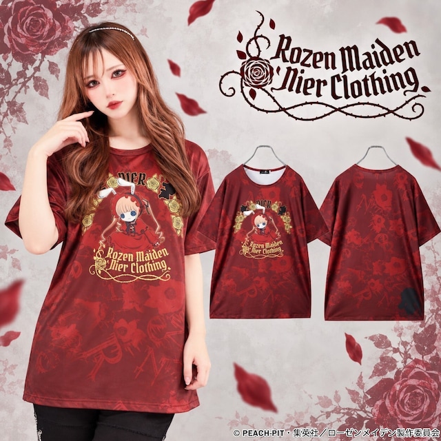 ローゼンメイデン×NIERコラボデザイン HALF SLEEVE CUTSEW【真紅】☆缶バッジ付き☆