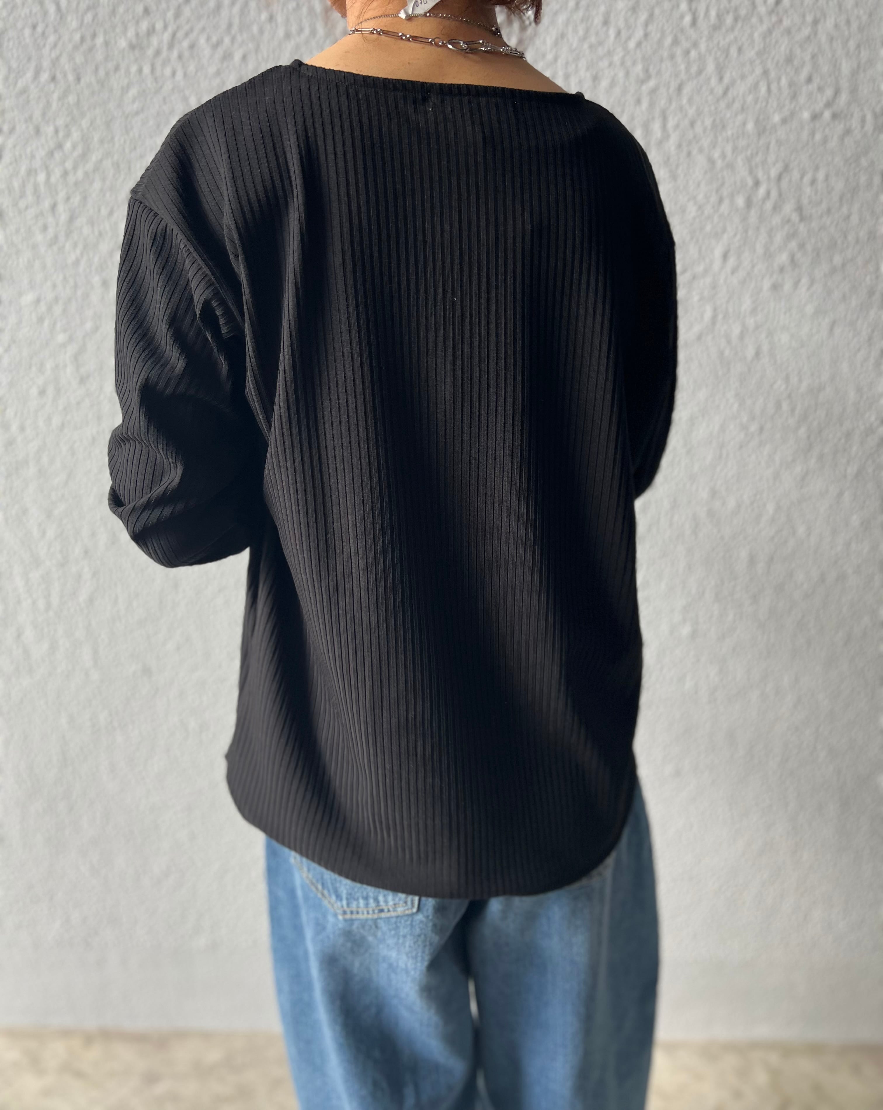 【LEMELANGE】ボートネックストレッチリブtee 8551006