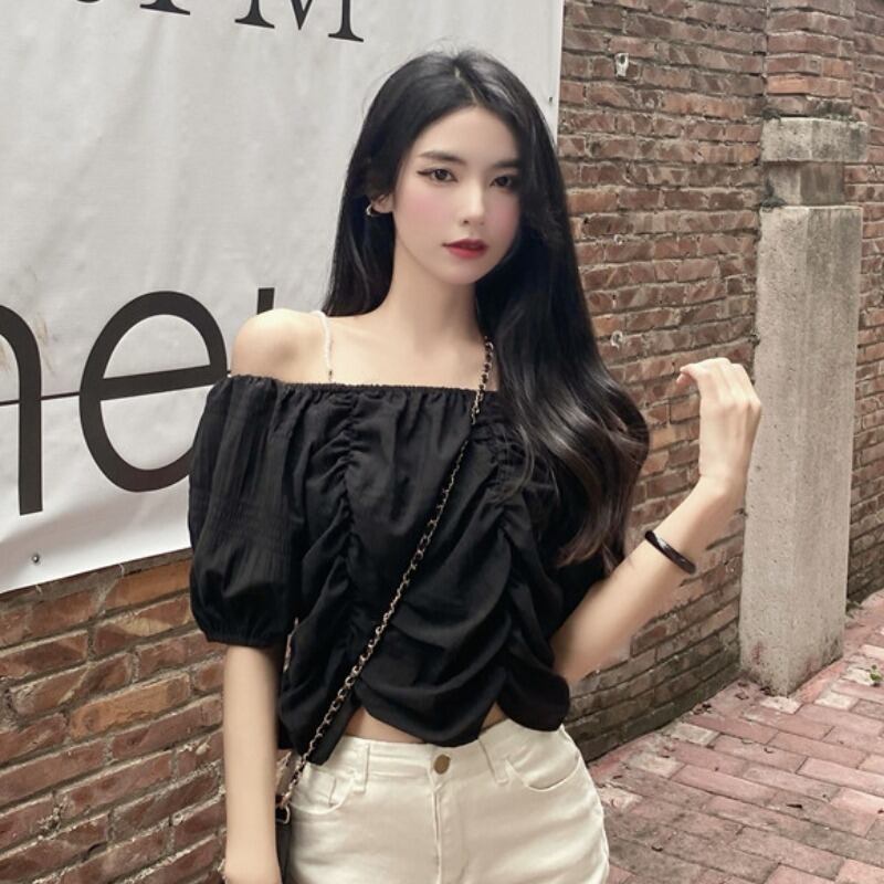 サマースタイルルーズ薄手ソリッド カラーシャツ レディース 夏物 ソリッドカラー ハンチェンe39084253563