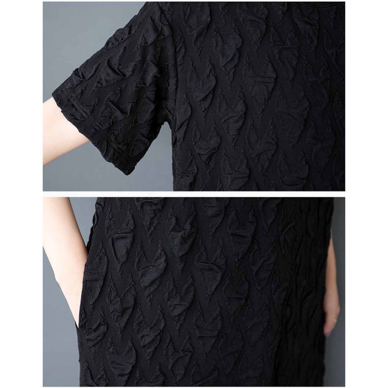 テクスチャード加工 ワンピース  30023