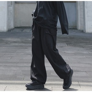 black casual pants（ブラックカジュアルパンツ）-b1316