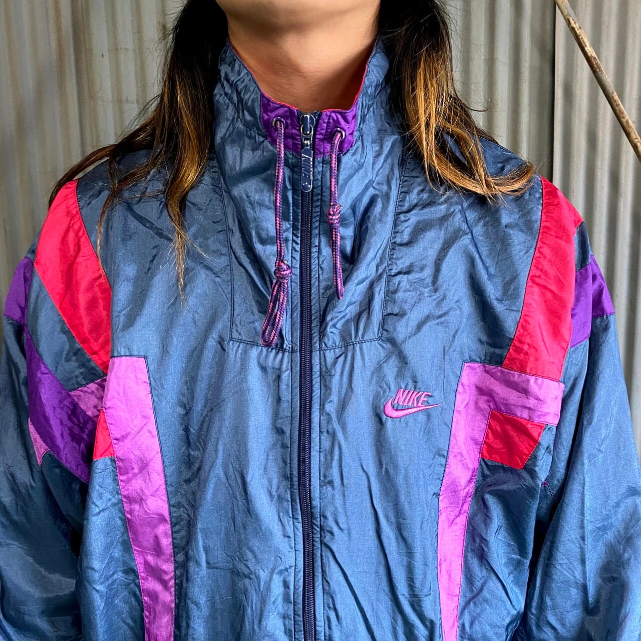 90年代 銀タグ NIKE ナイキ マルチ切り替え ナイロンジャケット メンズ  