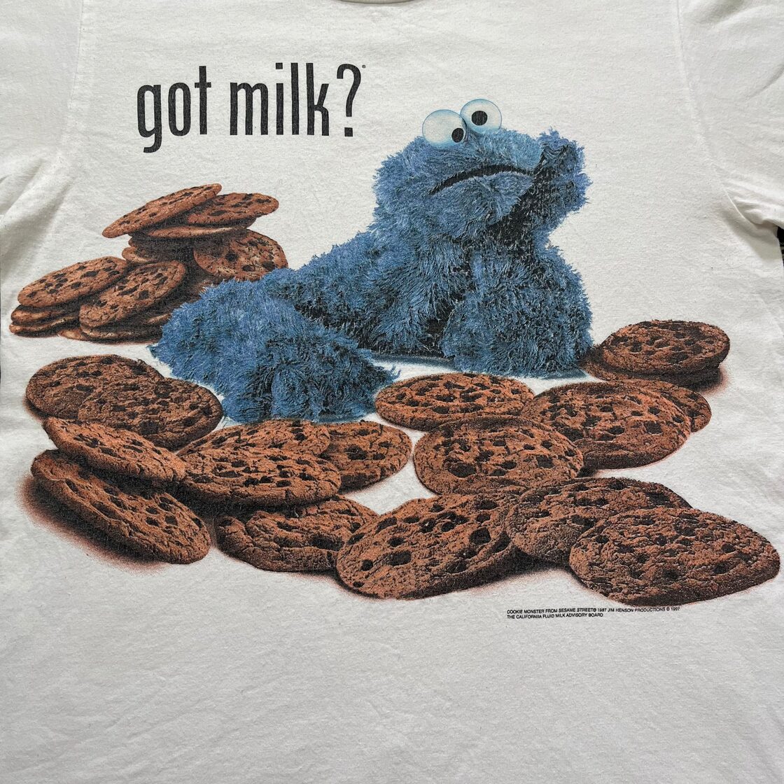 90s sesame street セサミストリート クッキーモンスター Tシャツ got 