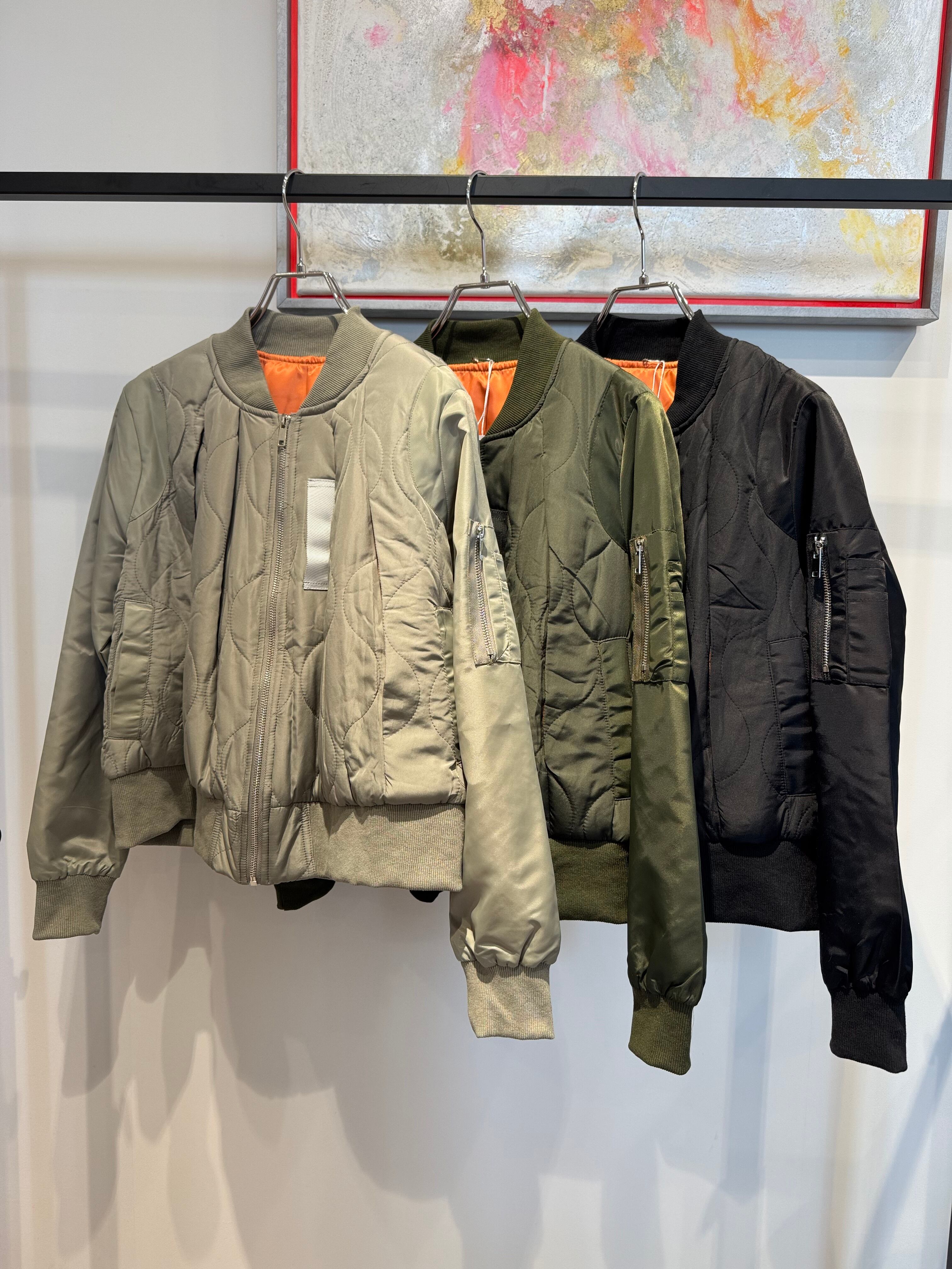 quilting design MA-1 jacket