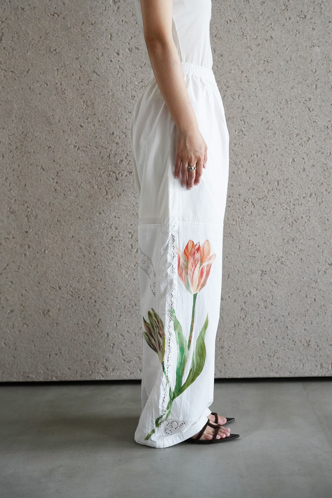 vintage lace pants red tulip