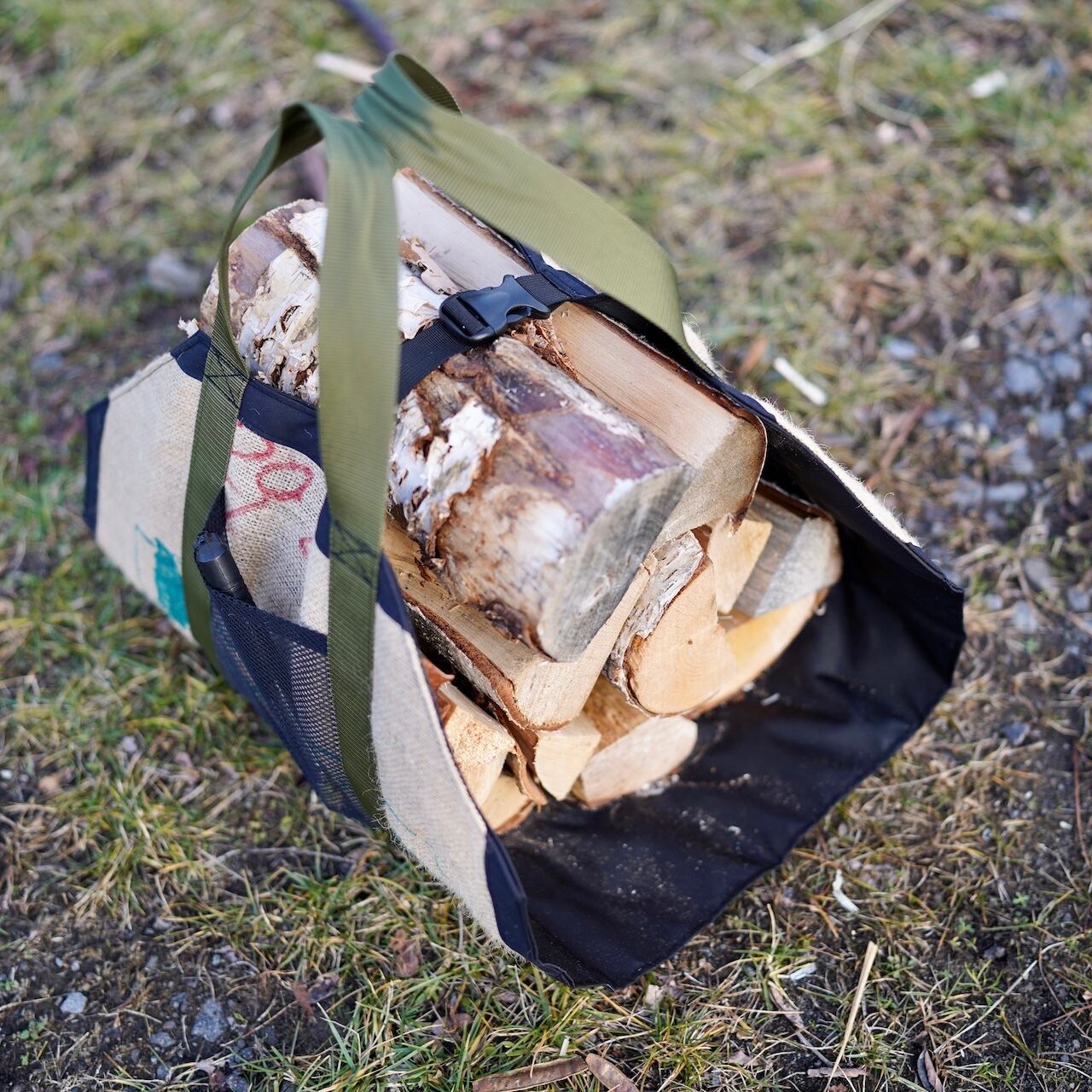 薪 ウッドバッグ メッシュ コンテナバッグ 3枚 薪 ウッドバッグ メッシュ コンテナバッグ 3枚