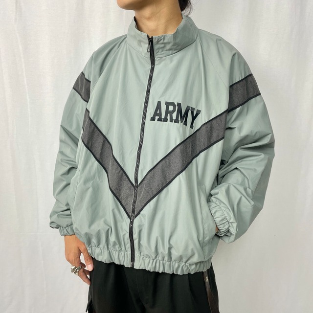 00年代 U.S.ARMY 米軍実品 PFU ミリタリー ナイロンジャケット MEDIUM 