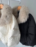 【新作5％OFF・3日間】FoxFur 100% & Goose-Down100% Short Padding_2colors