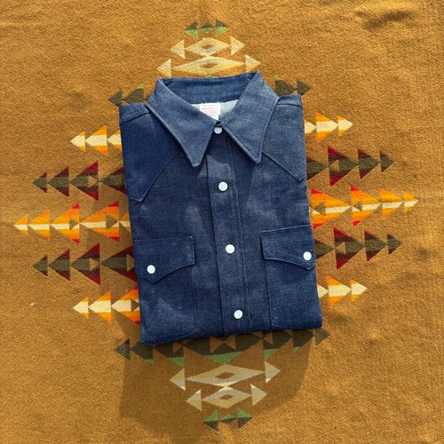 Circa 1950's DEADSTOCK Denim Western Shirt/15 1/2
